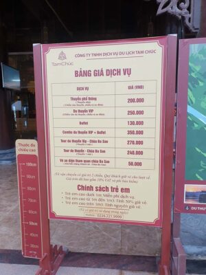 giá vé chàu Tam Chúc