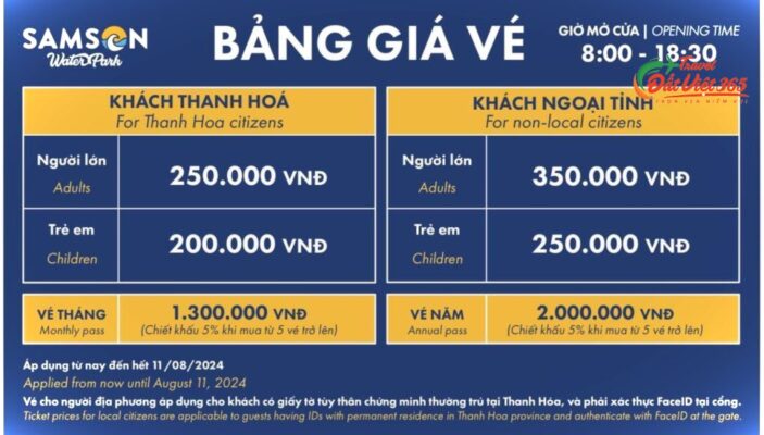 tour công viên nước sầm sơn